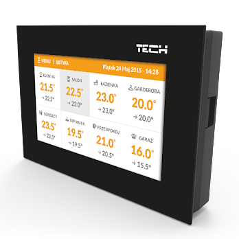 Беспроводная выносная панель управления TECH EU-M-8, для напольного и/или радиаторного отопления TECH L-8e