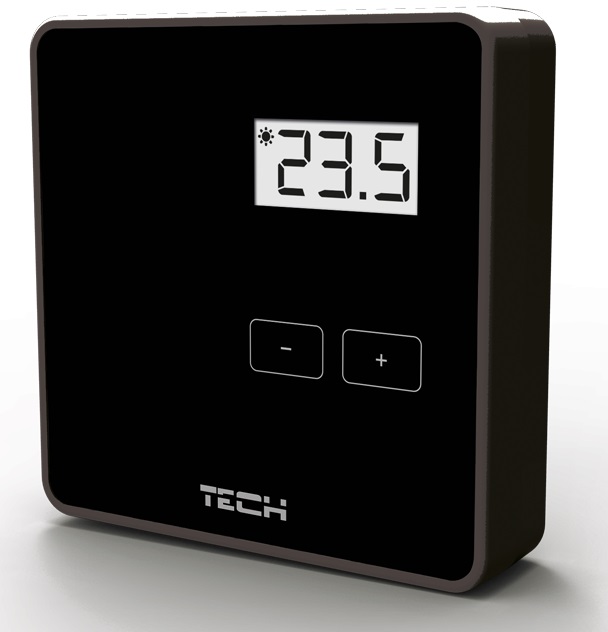 TECH Istabas termostats EU-R-8b, bezvadu (priekš L-8), melns
