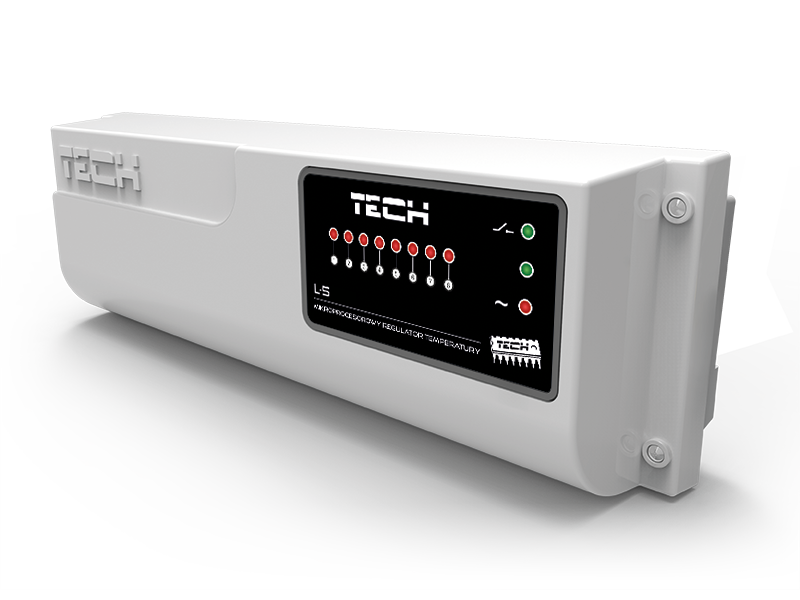 TECH Проводной контроллер термостатических клапанов, EU-L-5 (8 секций)