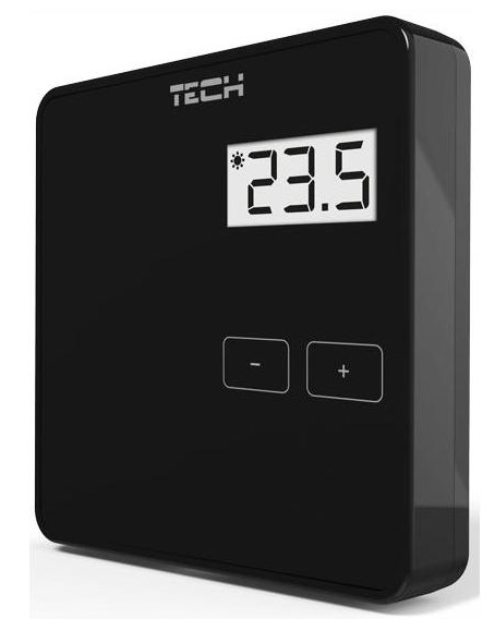 TECH Проводной комнатный терморегулятор EU-R-10b (для EU-L-10), черный