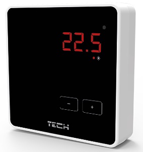TECH Istabas termostats EU-R-8z, bezvadu (priekš L-8), melns