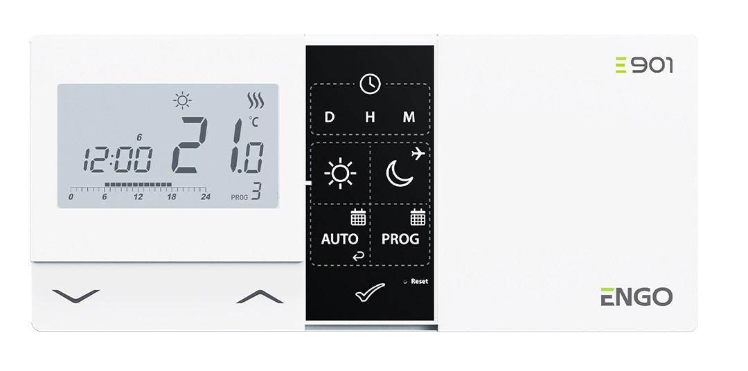 Telpas termostats E901, vadu (SALUS 091FL analogs), ENGO