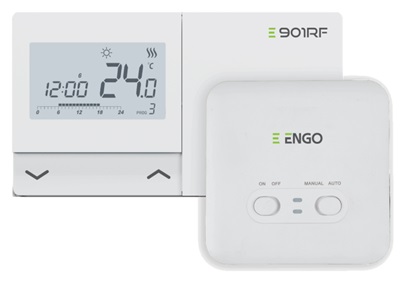 Telpas termostats E901RF, bezvadu (SALUS 091FLRF analogs), ENGO