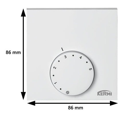 Регулятор температуры помещения, 230 В, белый, KERMI, SFEER006230