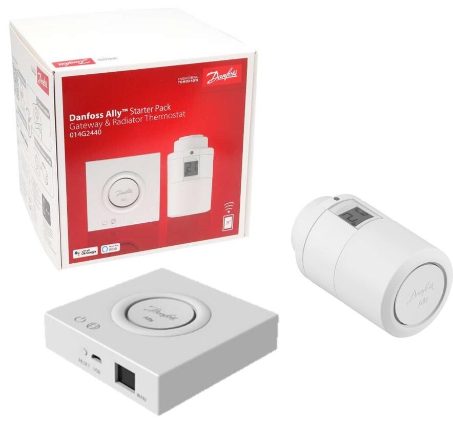 Danfoss AllyTM sākuma pakete (centrālais bloks + radiatora termostats), Zigbee, 014G2440