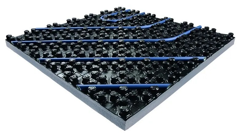 Melna grīdas plāksne 1,43 m x 30 mm x 0,77 m, 1,1 m2, KERMI x-net C11, 30-2 mm, SFDNSP01000