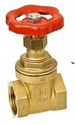Misiņa aizbīdņa ventīlis 1/2'', PN16, BUGATTI, 01100003