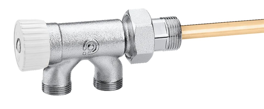 Radiatoru ventīļu grupa apakšējam pieslēgumam 3/4'', CALEFFI, 450150