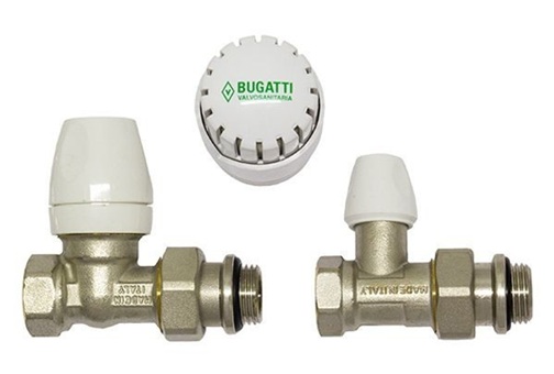 Radiatoru ventīļu komplekts 1/2'', taisns, BUGATTI, 88428805P1