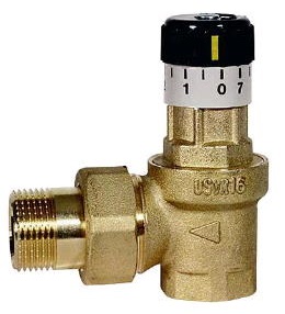 Перепускной клапан с накидной гайкой USVR 16-3/4'', WATTS, 0265216