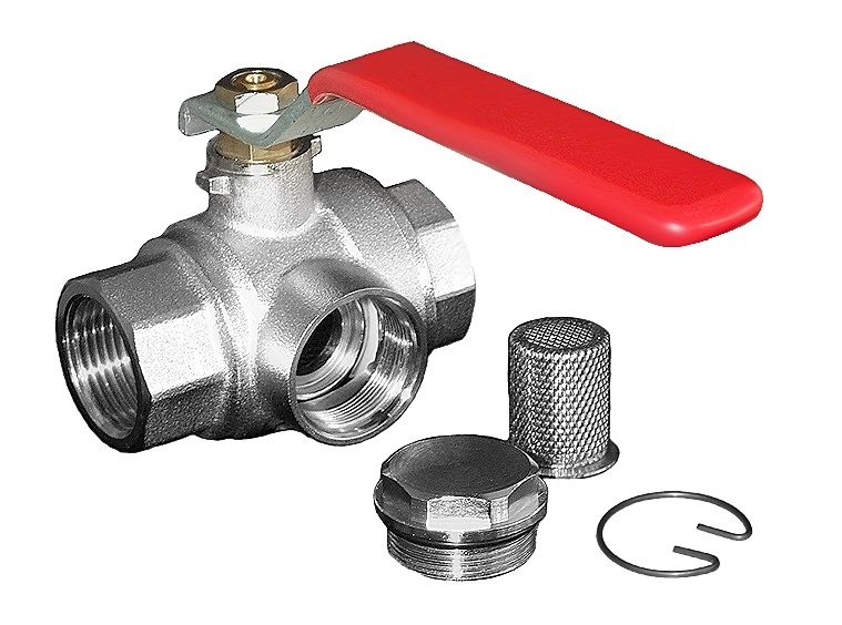 Lodveida ventīlis ar iebūvēto sietiņfiltru, 1