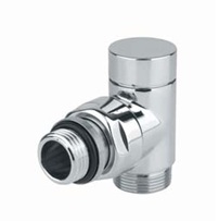 Нижний запорный угловой вентиль CYLINDER 1/2''x1/2'', хромированный, CARLO POLETTI, V30410B