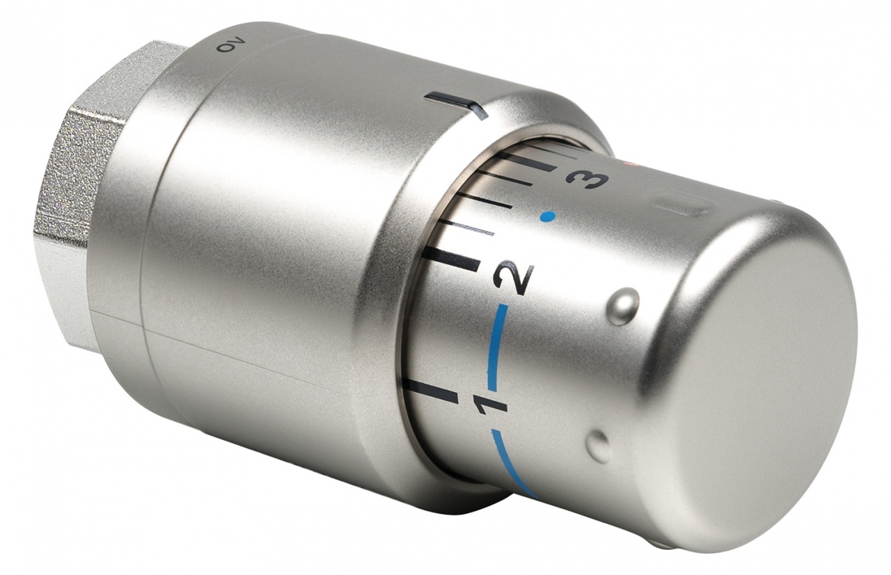 Термостатическая головка M30x1.5, нержавеющая сталь, KERMI, ZV00380002