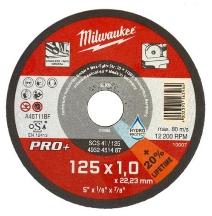 Тонкий отрезной диск по металлу CUTWSCS41/125CDP, Milwaukee, 4932451487