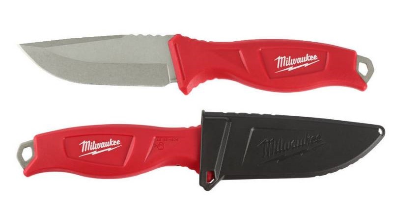 Cтроительный нож с фиксированным лезвием 101 мм, из нержавеющей стали, Milwaukee, 4932464828