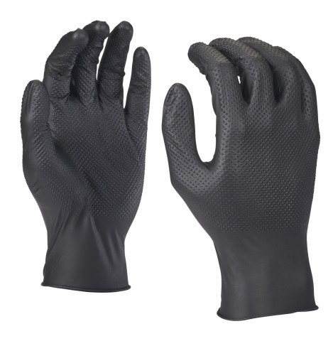 Прочные одноразовые нитриловые рабочие перчатки, 9/L, коробка-50 шт, Milwaukee, 4932493235