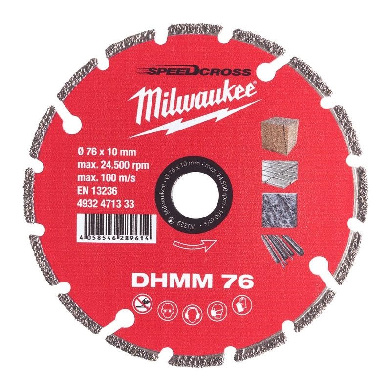 Cietlodes dimanta disks dažādiem materiāliem, 76 mm, Milwaukee, 4932471333