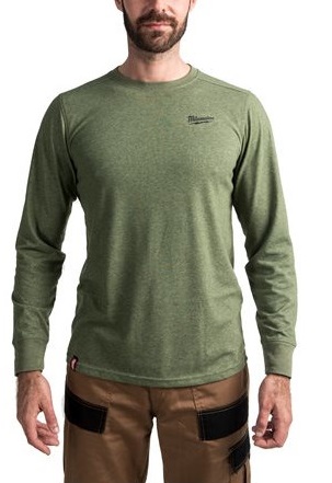 Легкая, комбинированная рабочая рубашка с длинными рукавами, HT LS GN, L, зеленая, Milwaukee, 4932493000