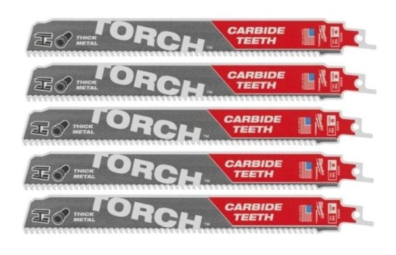 Izturīgi TORCH™ demontāžas darbu asmeņi ar cietmetāla zobiem, 230 x 10 mm, Milwaukee, 48005552