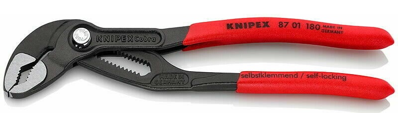 Клещи для водяных насосов KNIPEX COBRA, 180 мм, [8701180]