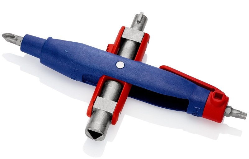Pildspalvas tipa universālā atslēga ar 4 atslēgas profiliem un 2 bitiem, Knipex, 001107