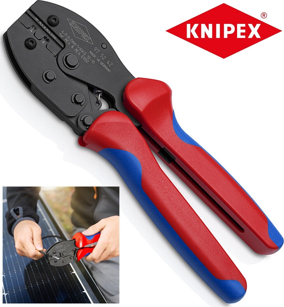 Presējamo uzgaļu stangas priekš MC4/MC4 EVO 2, ar daudzkomponentu rokturiem, Knipex, 975242