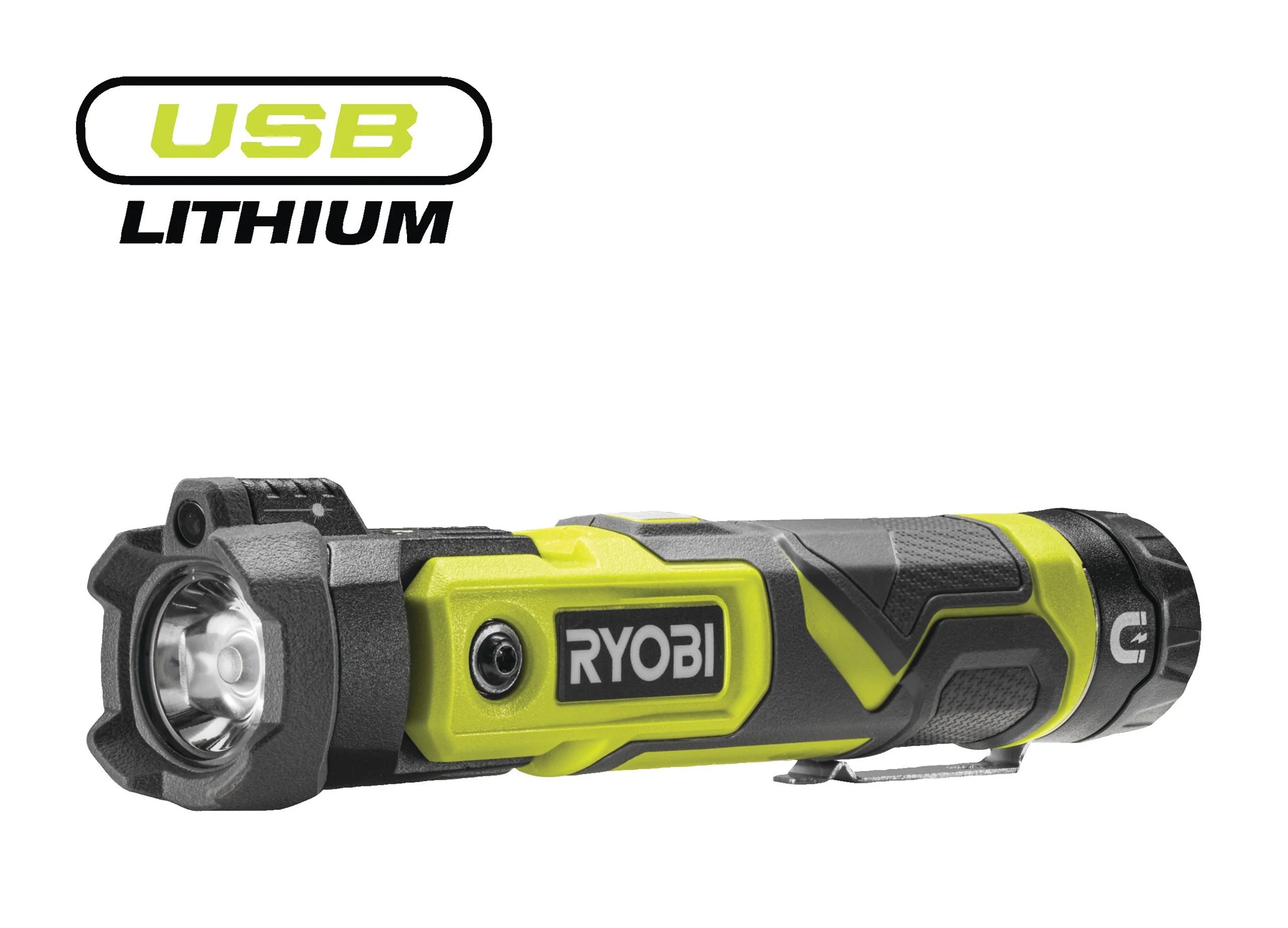 USB Lithium™ вращающийся фонарь 4 B, 640 Лм, RLP4-0, Ryobi, 4892210229670