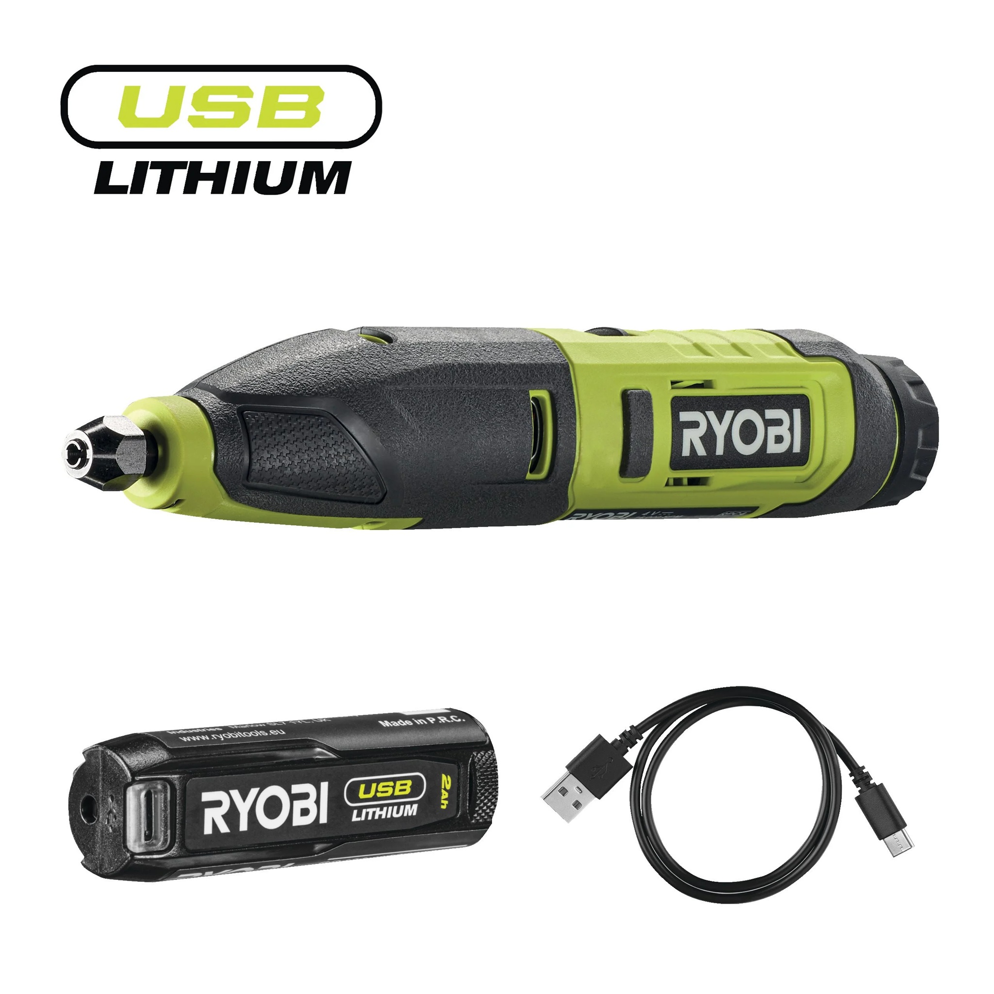 USB Lithium™ гравировальный инструмент 4 B, RPC4-120G, Ryobi, 4892210207470