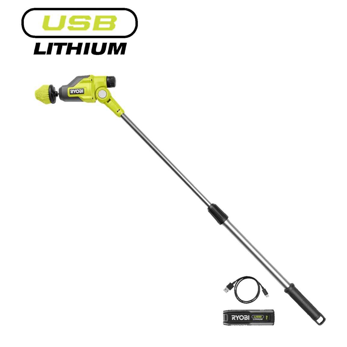 USB Lithium™ стартовый комплект телескопического чистящего устройства, 4 B, RTS4-120G, Ryobi, 4892210247230