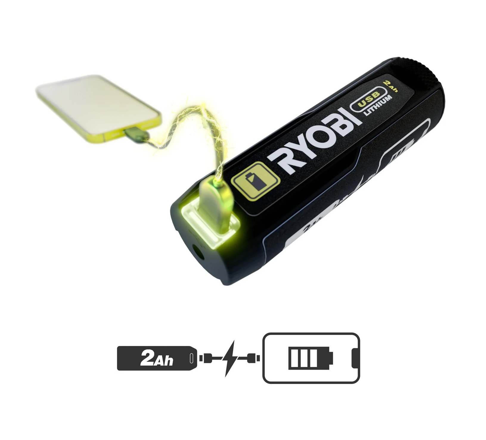USB Lithium™ aккумулятор 2,0 Ач, 4 В, RB4L20, 5133006843, Ryobi