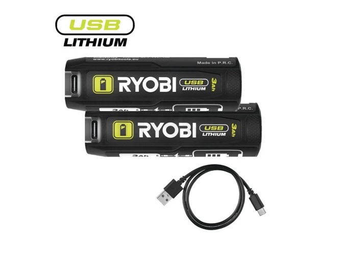 USB Lithium™ aккумулятор RB4L30x2, 3,0 Ач, 4 В, 2 шт., 5133006547, Ryobi