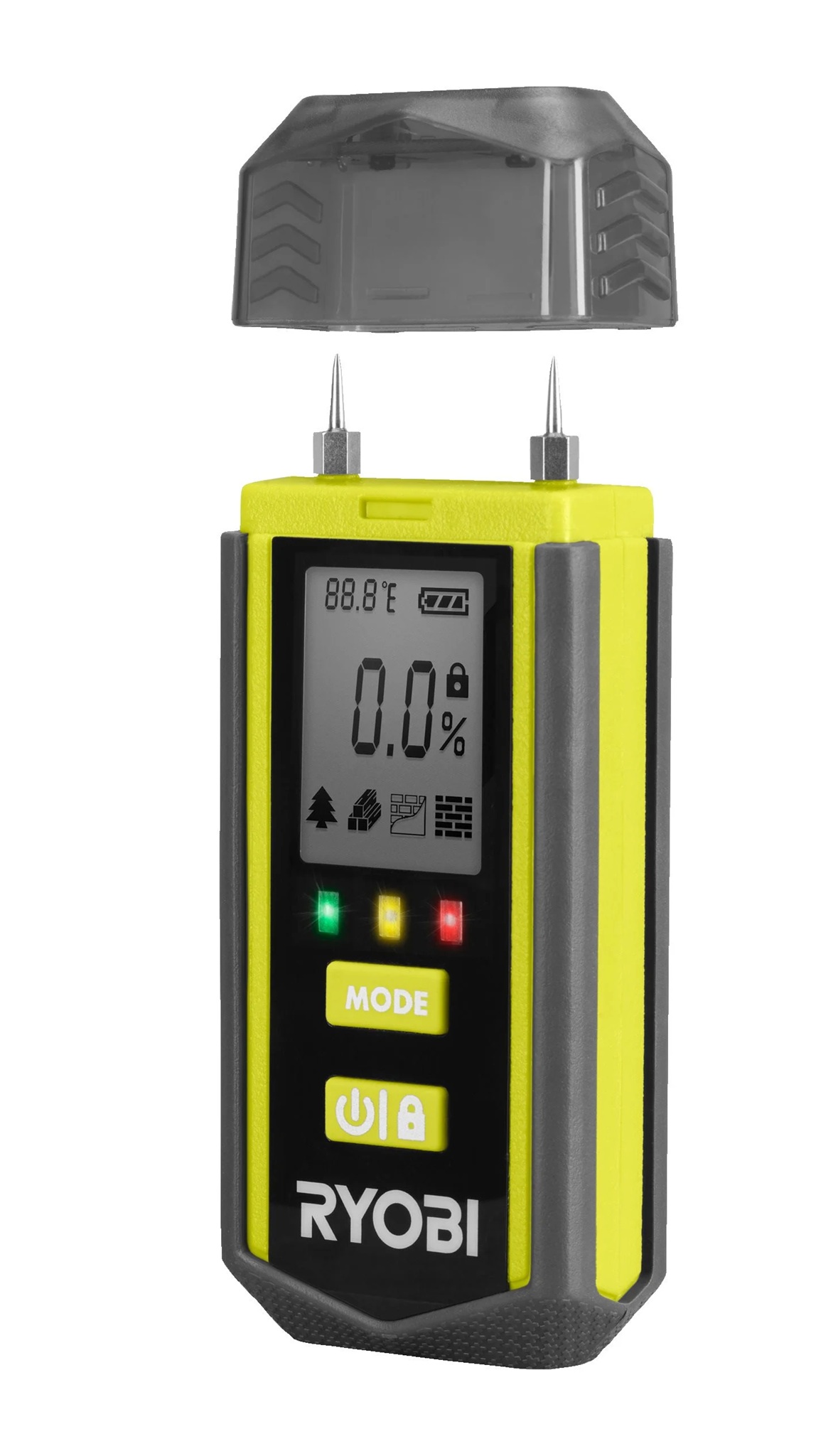 Измеритель влажности RBPINMM1, 2 x AAA, Ryobi