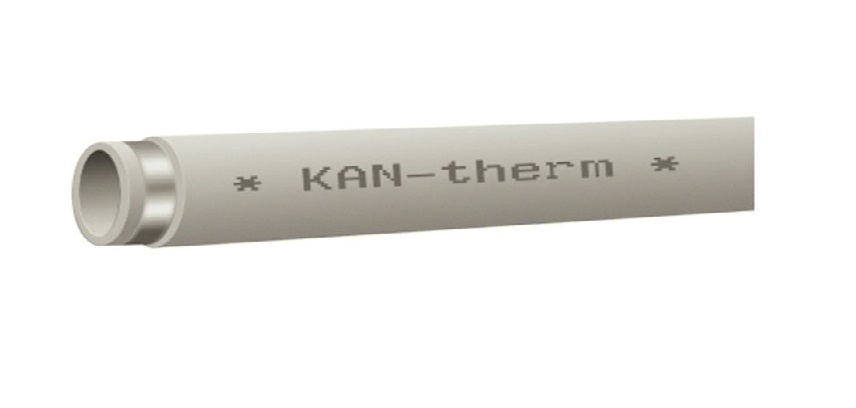 Серая, полипропиленовая труба с алюминиевым слоем PN20 Ø20х3.4, KAN-therm