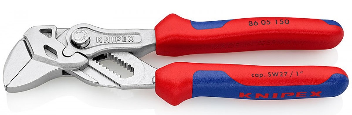 Клещи переставные-гаечный ключ, 150 мм, многокомпонентная рукоятка, Knipex, 8605150