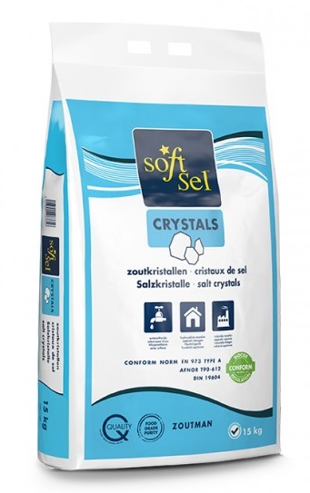 Кристаллы морской соли для очистки воды, SOFT SEL CRYSTALS, 25 кг