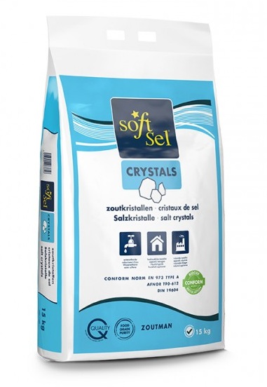 Jūras sāls kristāli ūdens attīrīšanas iekārtām, SOFT SEL CRYSTALS, 15 kg