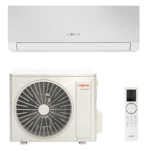 Тепловой насос типа воздух-воздух Vitoclima 230-S Dynamic, 5,1 кВт, с Wi-Fi, УФ-лампой и искусственным интеллектом, Viessmann, 7272538+7272539