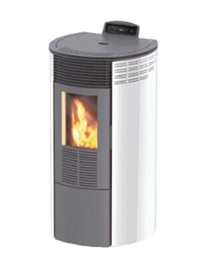 Granulu kamīns CentroPelet ZR8 B, ar gaisa apkuri, 6,97 kW, balts, Centrometal