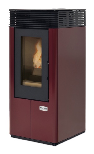 Granulu kamīns CentroPelet Z10 STYLE10KIT, ar gaisa apkuri, 8,7 kW, sarkans, Centrometal