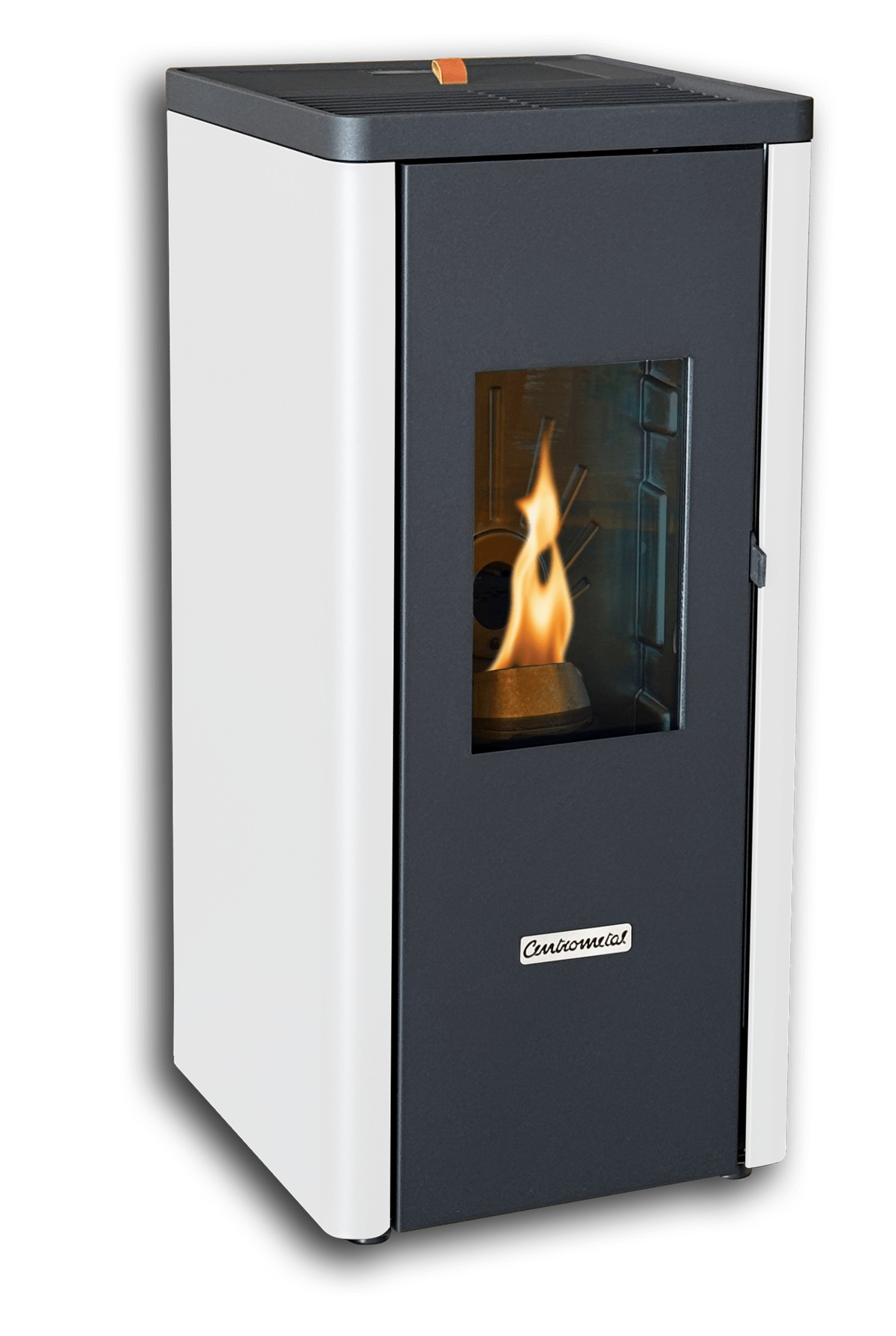 Пеллетный отопительный камин CentroPelet A10, с воздушным отоплением, 8,3 кВт, белый, Centrometal