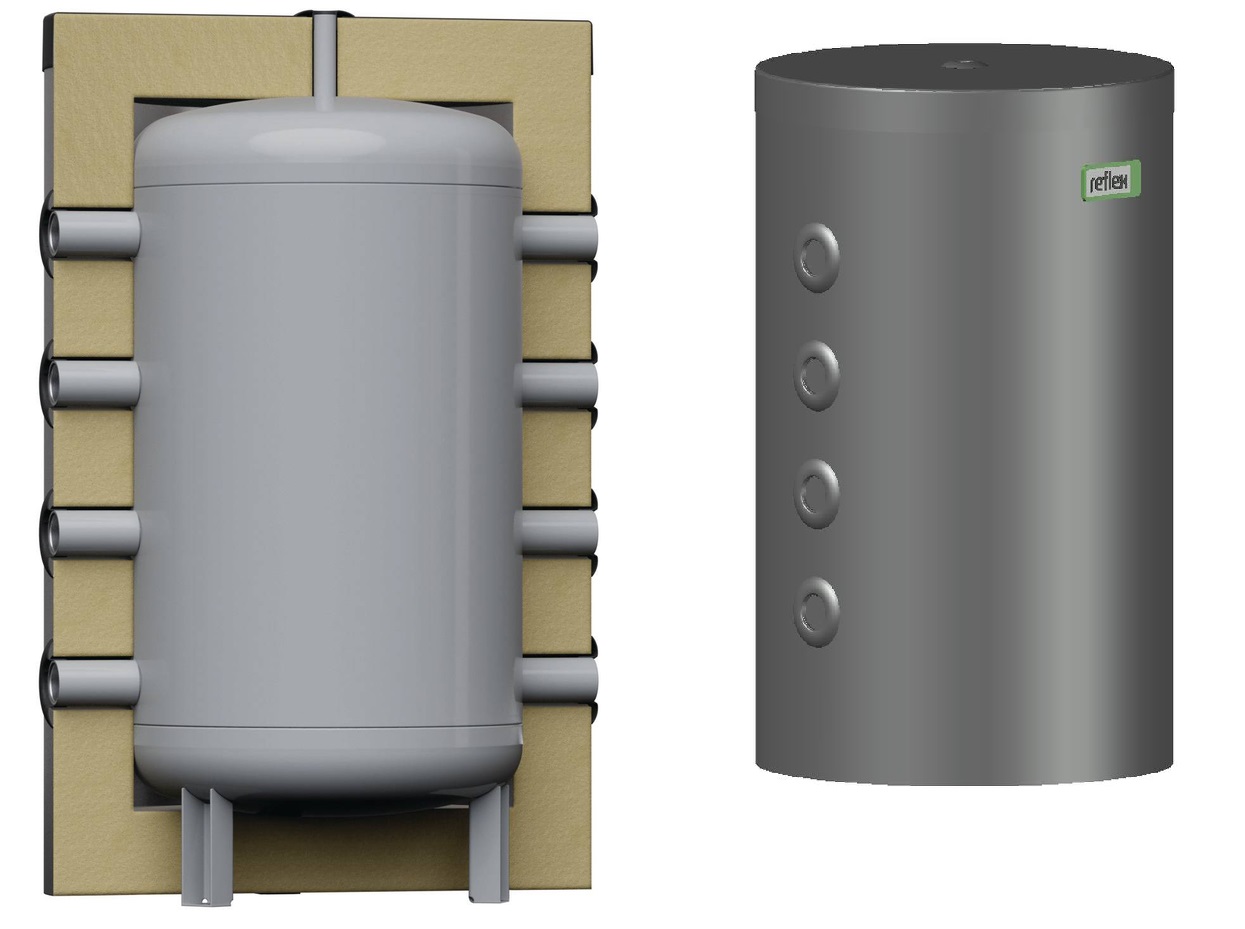 Накопительный бак STORATHERM Mini H200, 200 литров, горизонтальный, серый, REFLEX, 7352570