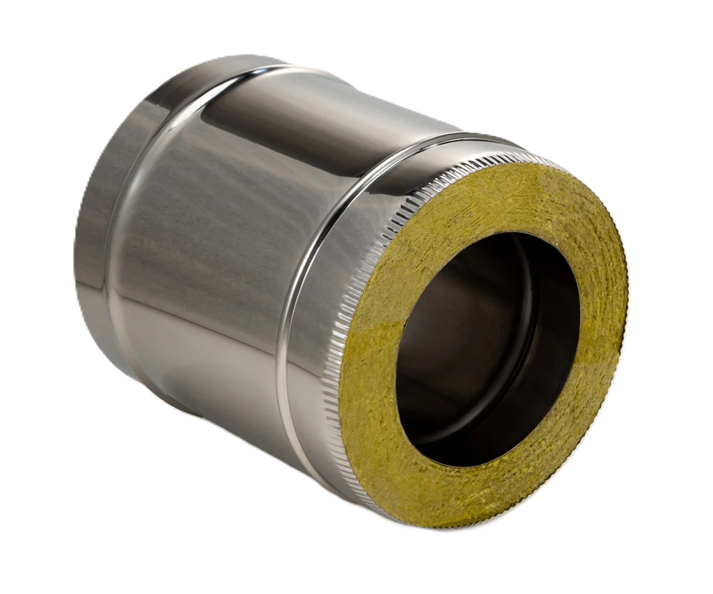 Nerūsējošā tērauda dubultsienu skursteņa caurule 1000 mm, D80/180, izolēta, AISI 316, STANDARD PRO