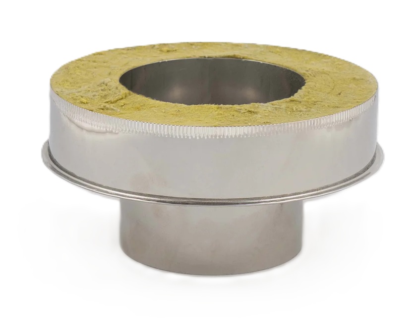 Nerūsējošā tērauda skursteņa adapteris D100/200, izolēts, AISI 315, STANDARD PRO