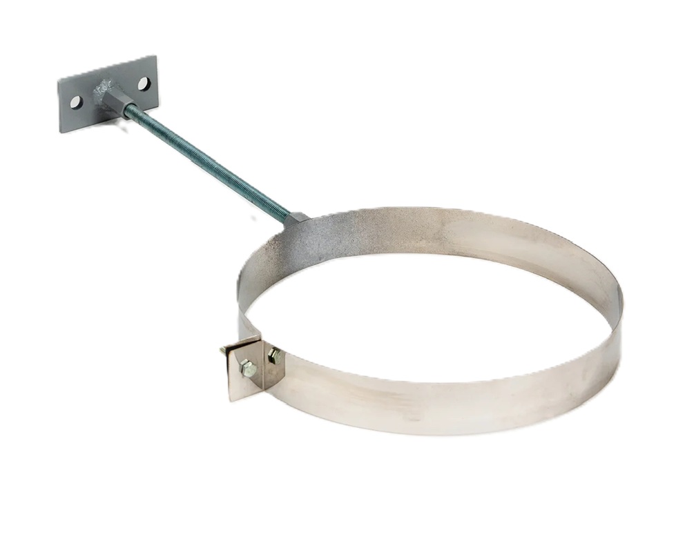 Nerūsējošā tērauda skursteņa stiprinājums ar vītni D200/300, AISI 304, STANDARD PRO