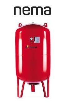 Universāls izplešanās trauks NEMA NEX 1000 L, 10 bar, 2'', sarkans, uz kājām, BUTYL