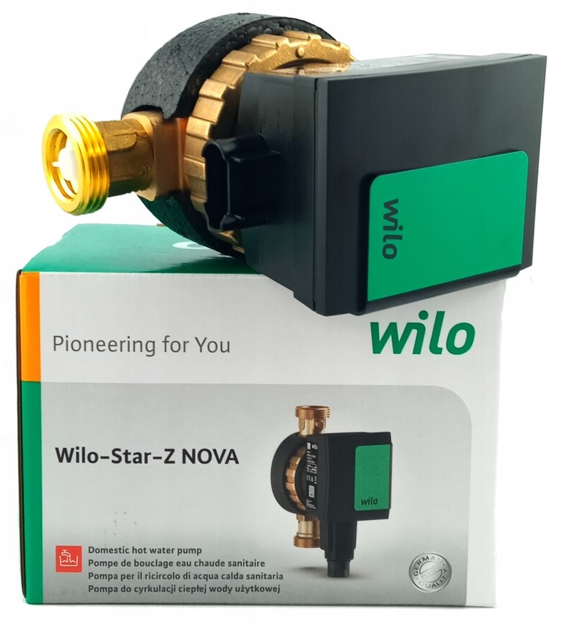 Рециркуляционный насос горячей воды WILO Star-Z NOVA A ROW, с воздухоотводчиком и обратным клапаном, 4132761