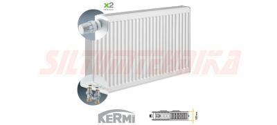 Tērauda apkures radiators KERMI KV22-600*900, apakšas KREISAIS pieslēgums, FTV