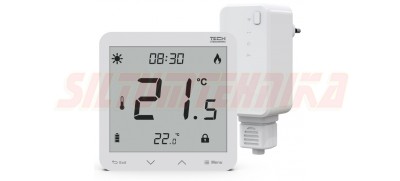 TECH Istabas termostats EU-T-3.2, bezvadu, balts