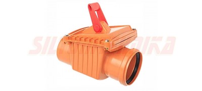 Oбратный клапан наружной канализации Ø160, оранжевый