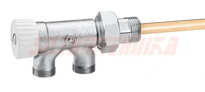 Radiatoru ventīļu grupa apakšējam pieslēgumam 3/4'', CALEFFI, 450150